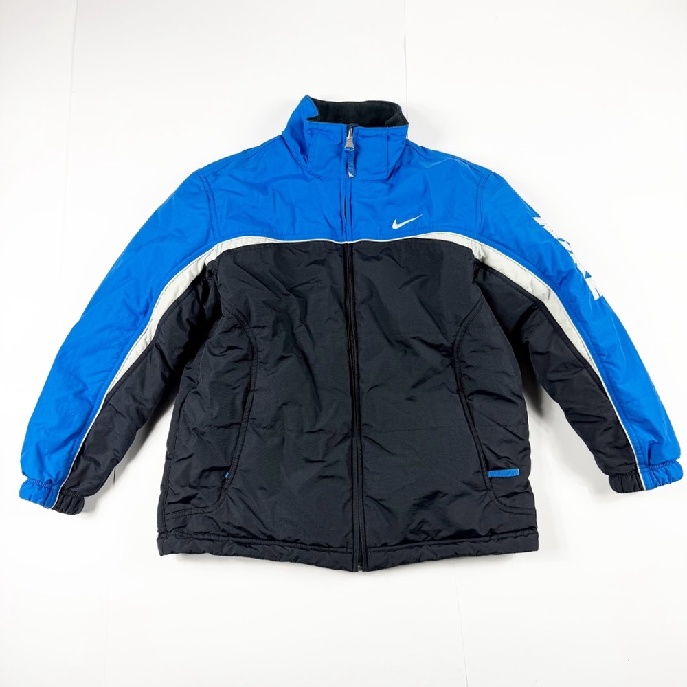 Nike Black and‎ Blue Reversible Boys Sports Jacket Large